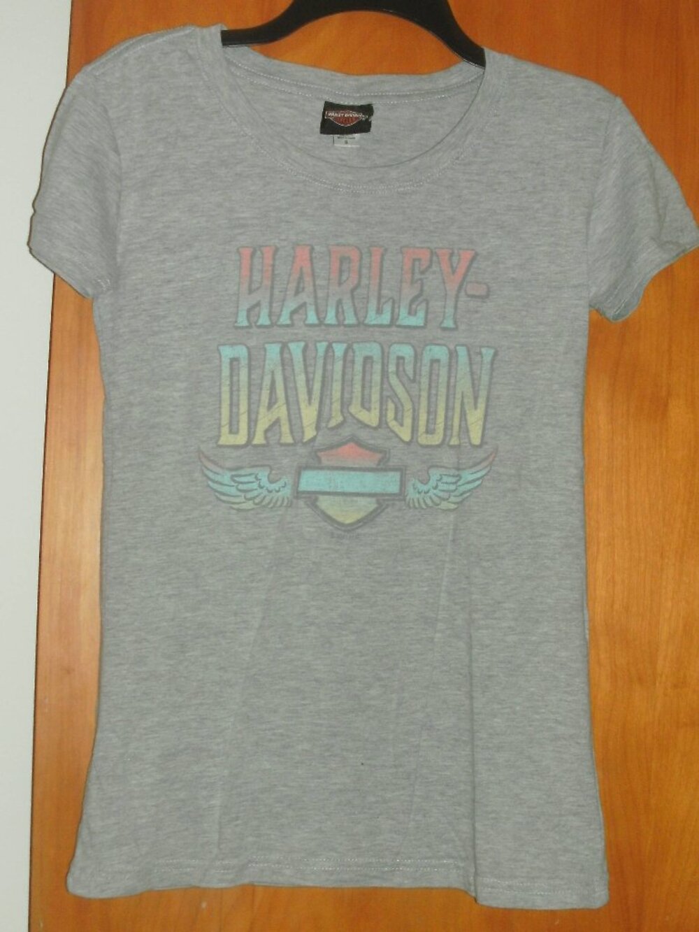 Authentic Harley Davidson Badlands Wall SD Gray Scoop Neck T-Shirt women size S